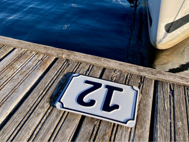 House number plate